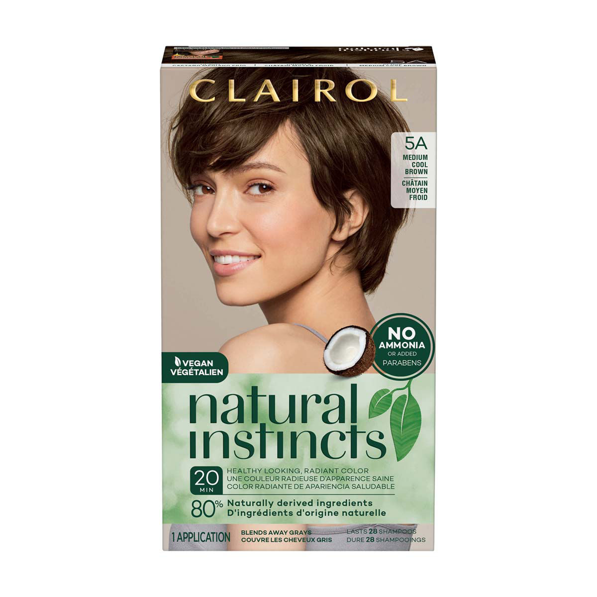 Clairol Natural Instincts Hair Color Kit, 5A Medium Cool Brown — pOpshelf penny item