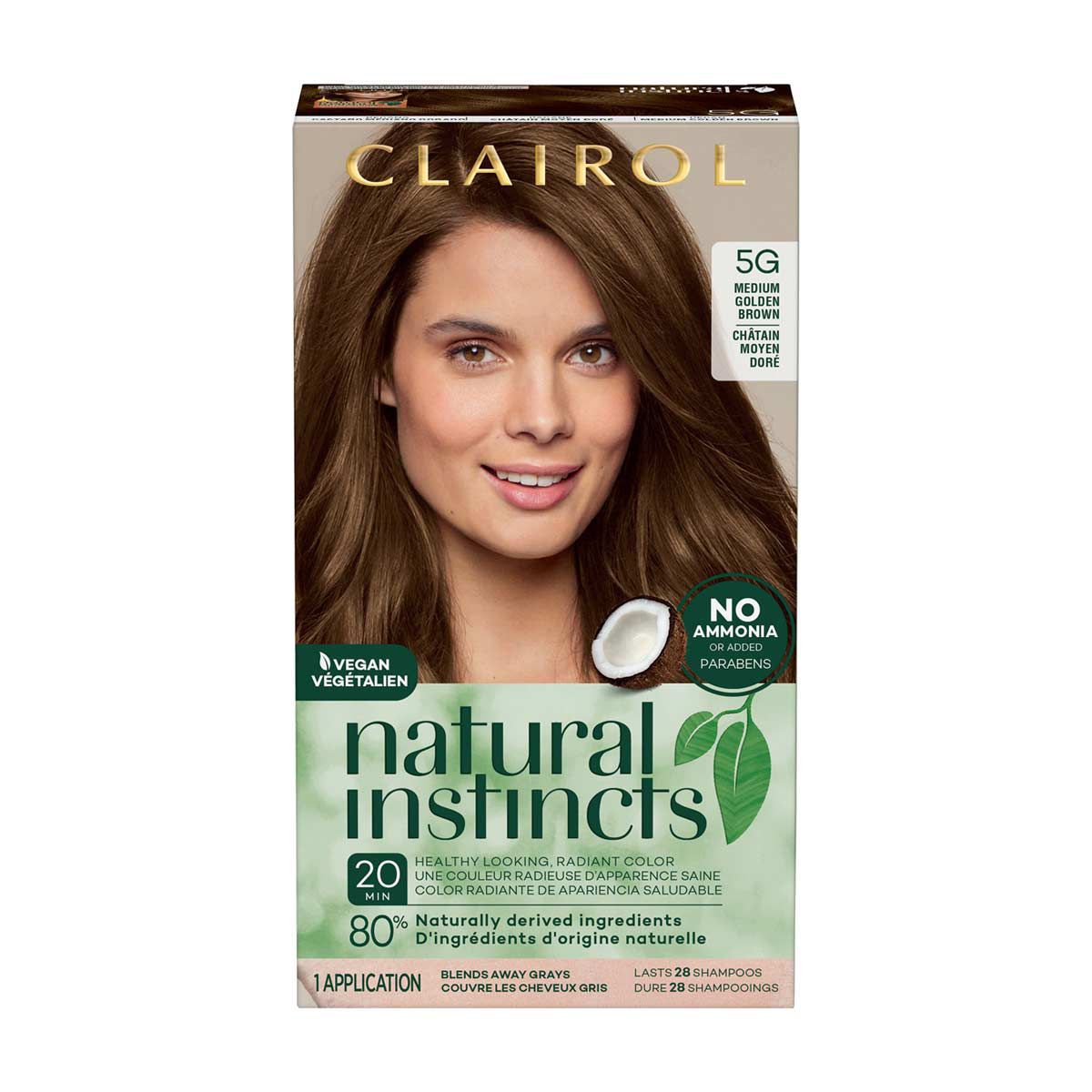 Clairol Natural Instincts Hair Color Kit, 5G Medium Golden Brown — pOpshelf penny item