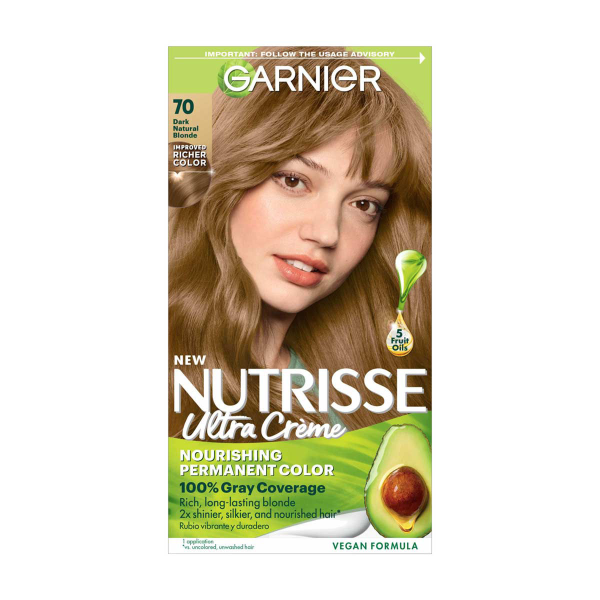 Garnier Nutrisse Nourishing Hair Color Creme, 70 Dark Natural Blonde Almond Creme — pOpshelf penny item