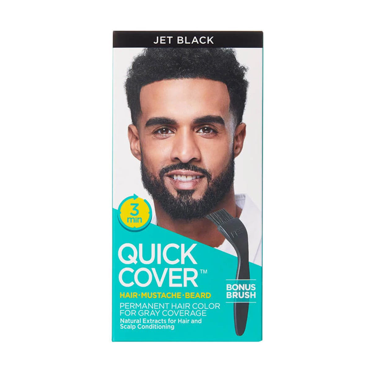 Kiss Quick Cover Permanent Hair Color for Men, Jet Black — pOpshelf penny item