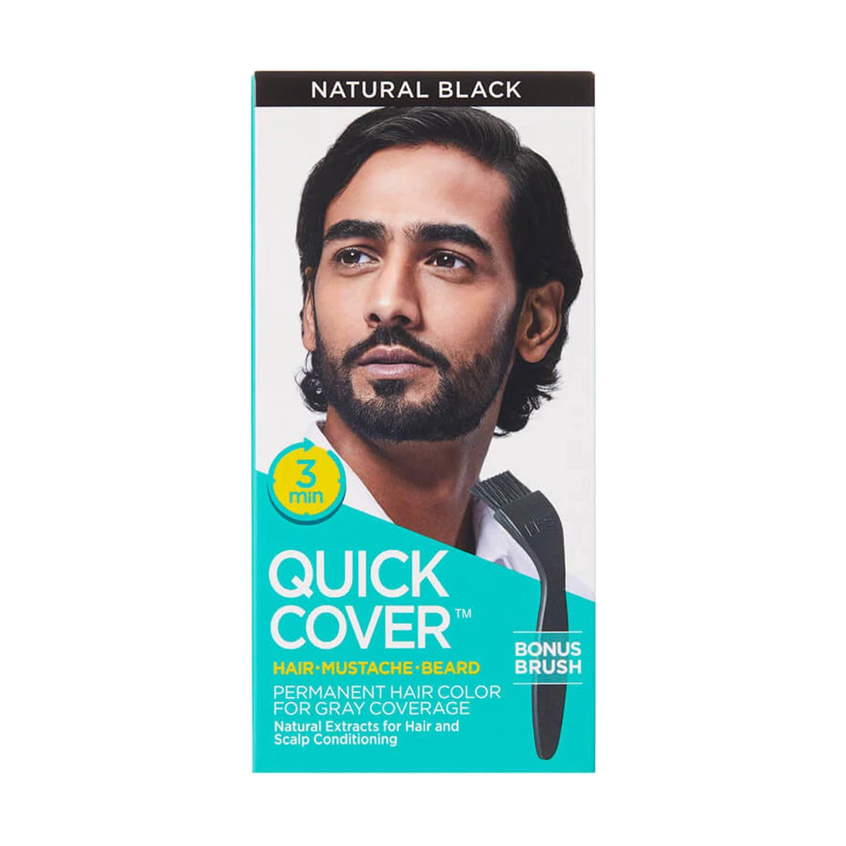 Kiss Quick Cover Permanent Hair Color for Men, Natural Black — pOpshelf penny item