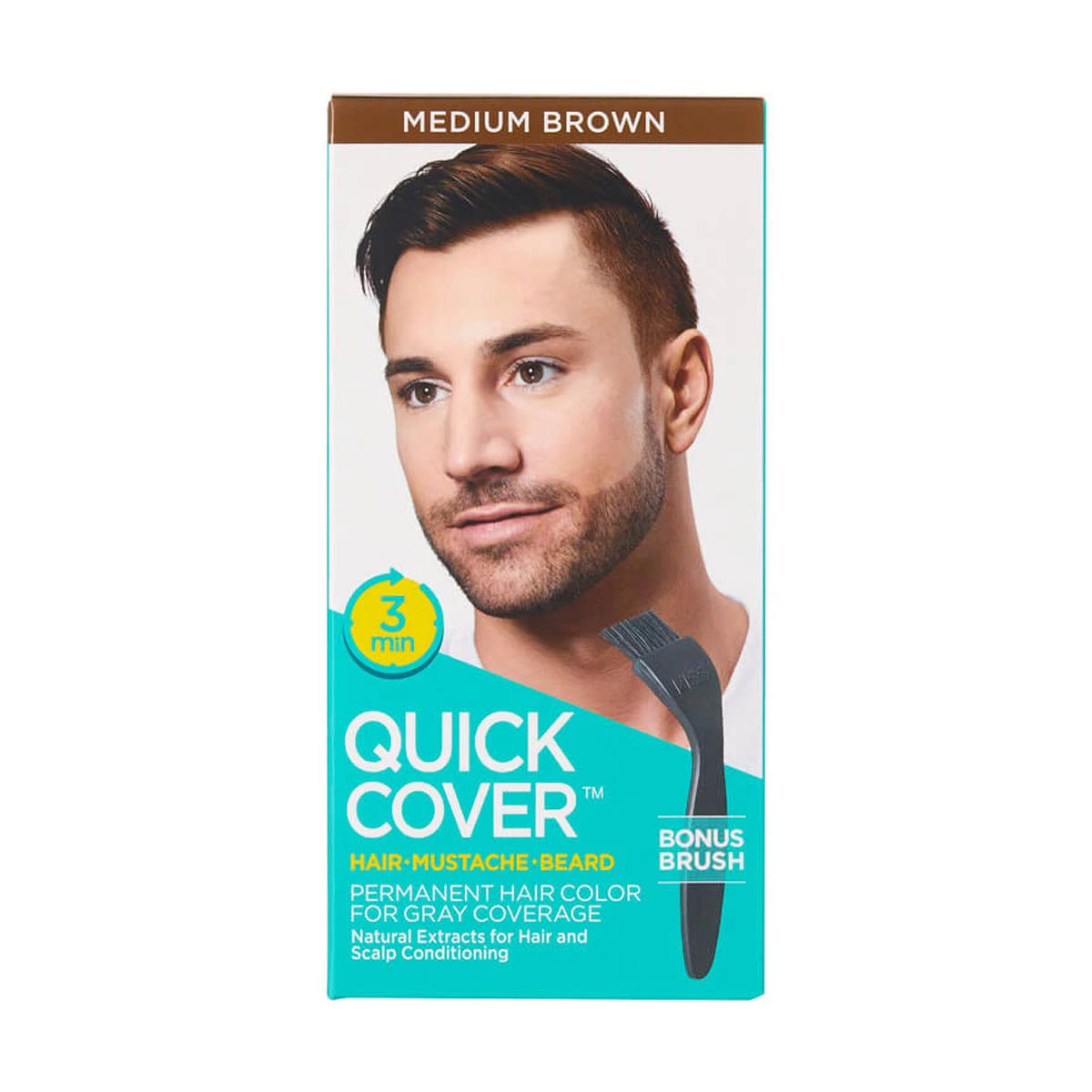 Kiss Quick Cover Permanent Hair Color for Men, Medium Brown — pOpshelf penny item