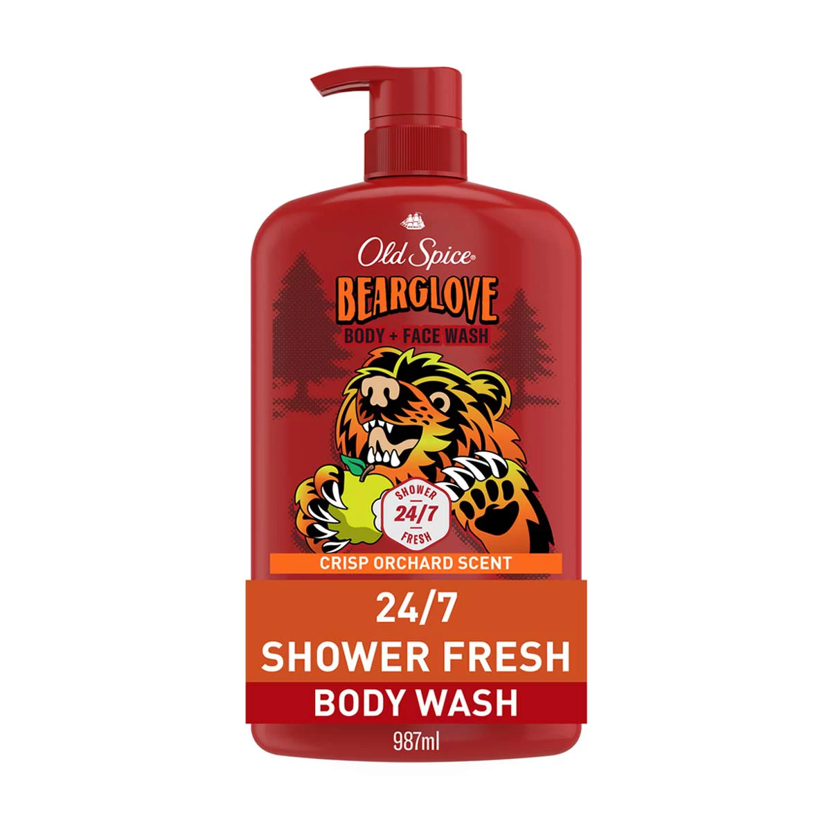 Old Spice Cleansing Body Wash for Men, 24/7 Shower Clean, 2 in 1 Face and Body Wash, Bearglove, Crisp Orchard Scent, 33.4 oz — pOpshelf penny item