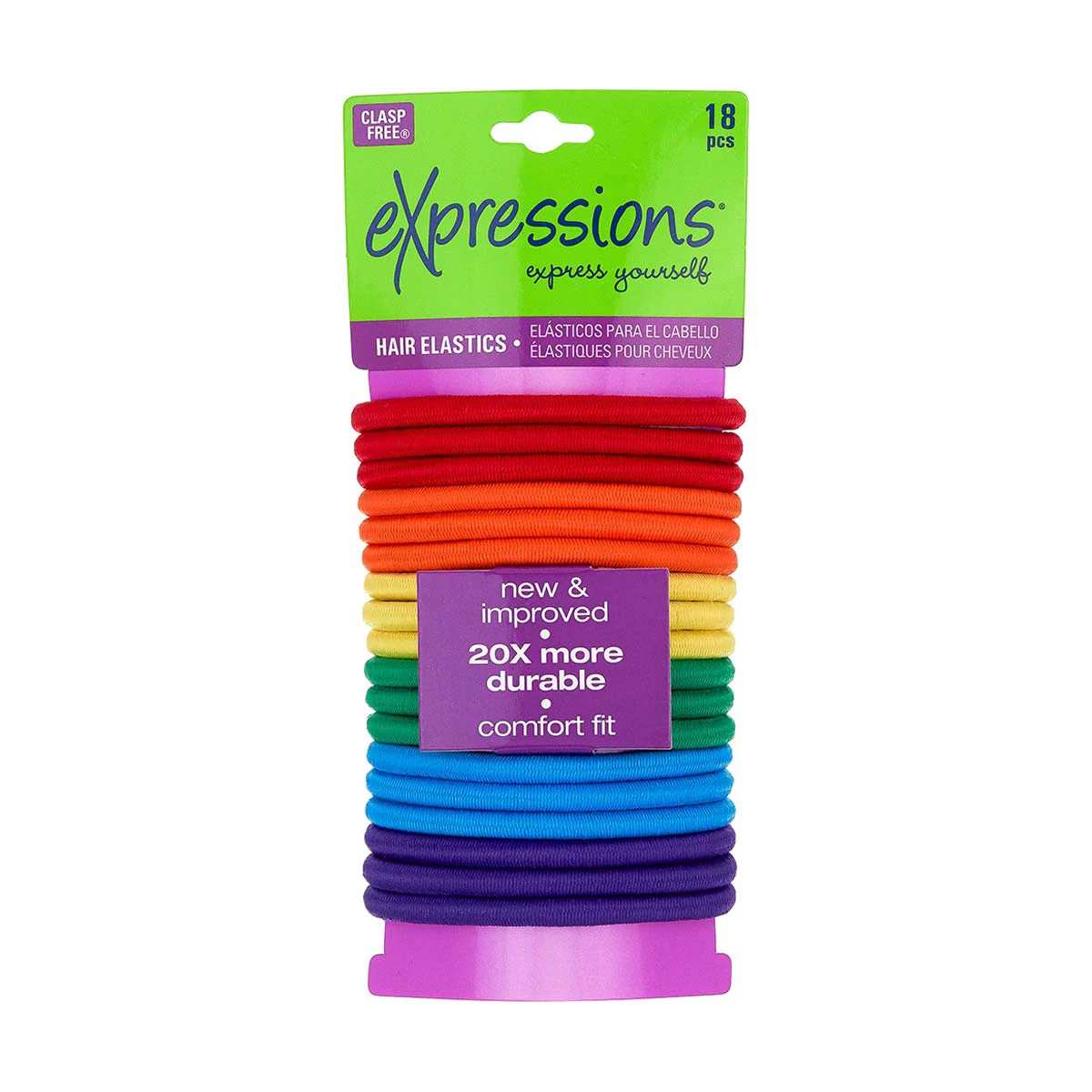 Expressions Clasp Free Hair Elastics, 18 Count — pOpshelf penny item