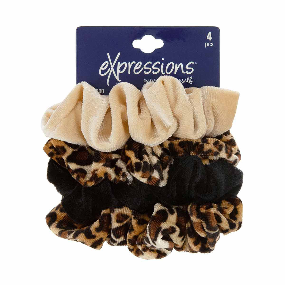 Expressions Cheetah Print Velvet Twisters, 4 Count — pOpshelf penny item