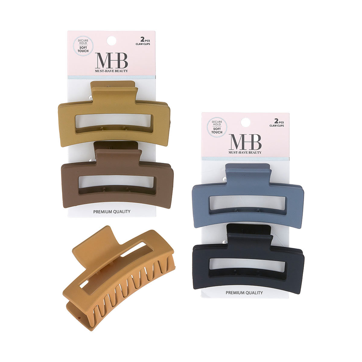 Must Have Beauty Soft Touch Barrel Claw Clip, 2 Count - Assorted — pOpshelf penny item