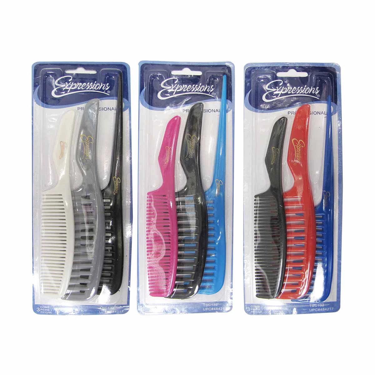 Expressions Professional Comb Set, 3 Count - Assorted — pOpshelf penny item