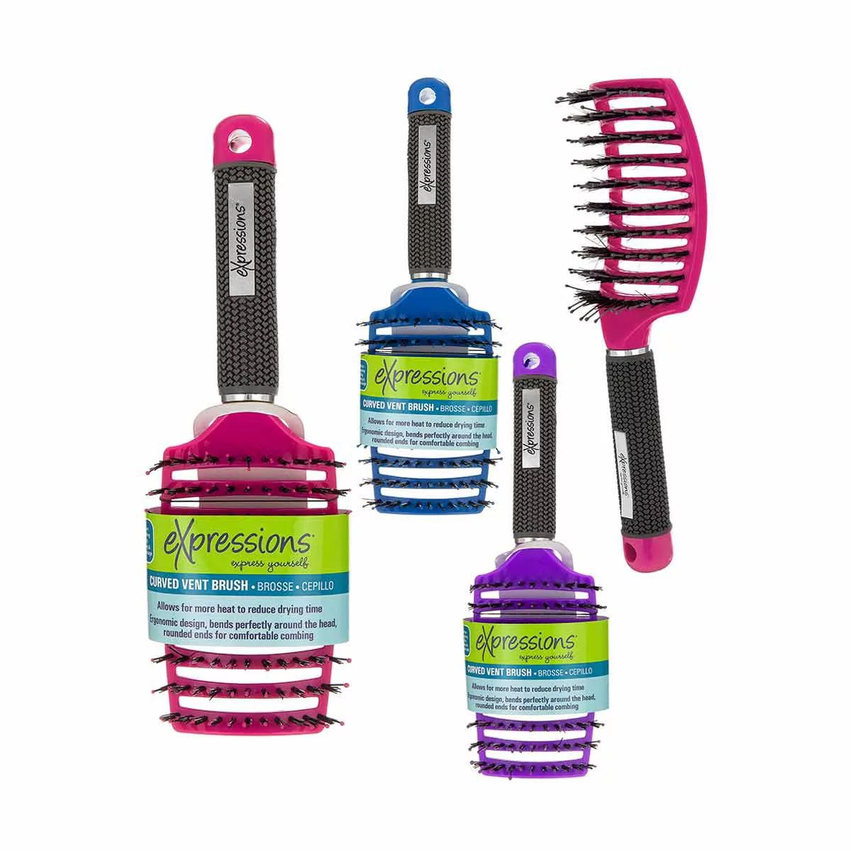 Expressions Curved Vented Hair Brush - Assorted — pOpshelf penny item