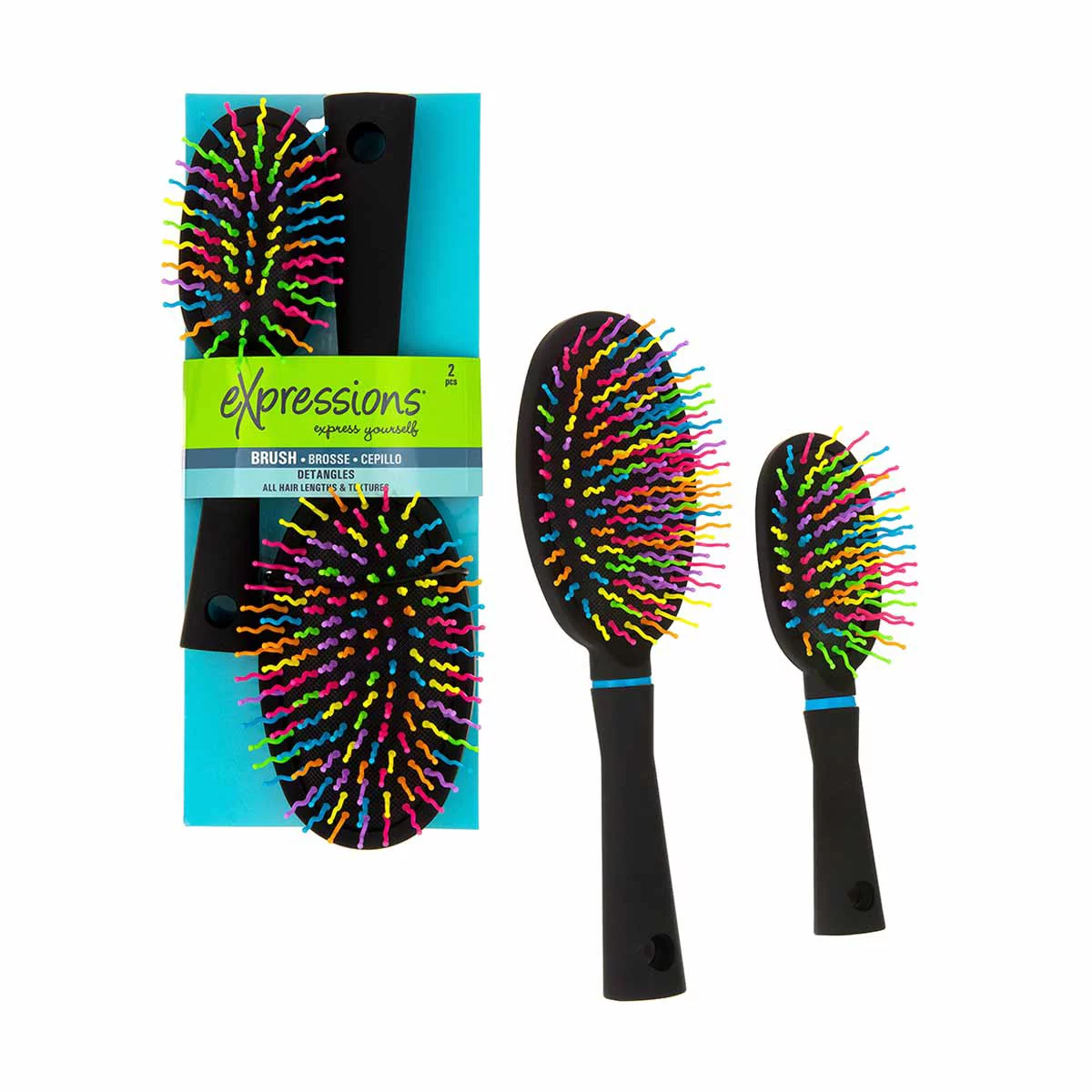 Expressions Cushion Rainbow Brush Set, 2 Count — pOpshelf penny item