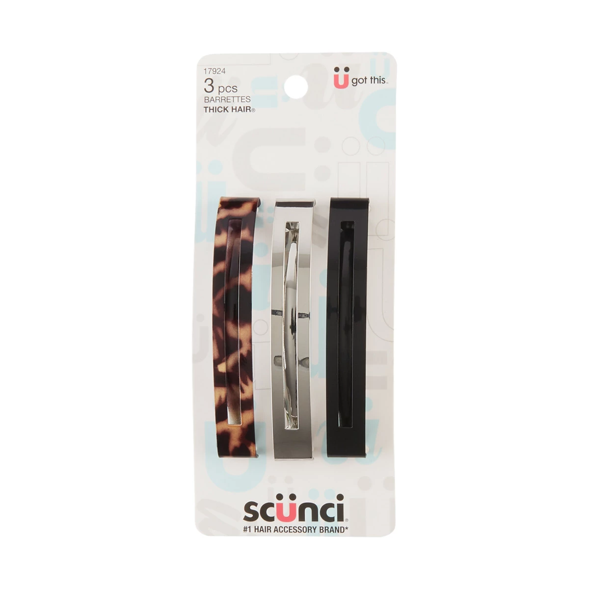 Scunci Open Slide Thick Hair Barrettes, 3 Count — pOpshelf penny item