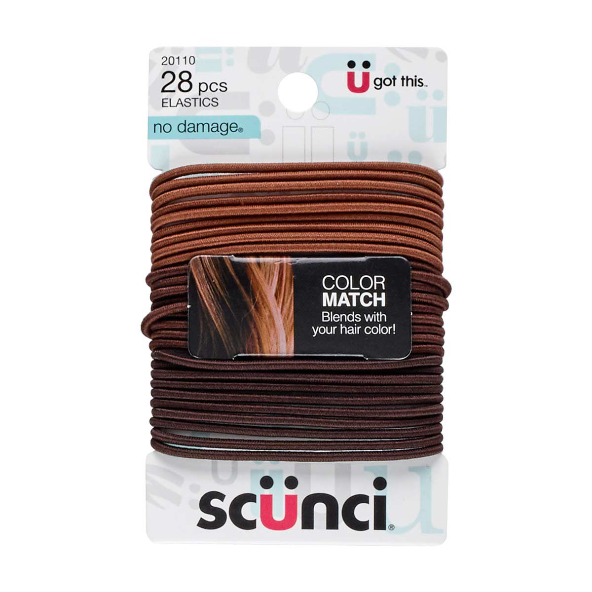 Scunci No Damage Brunette Hair Elastics, 28 Count — pOpshelf penny item