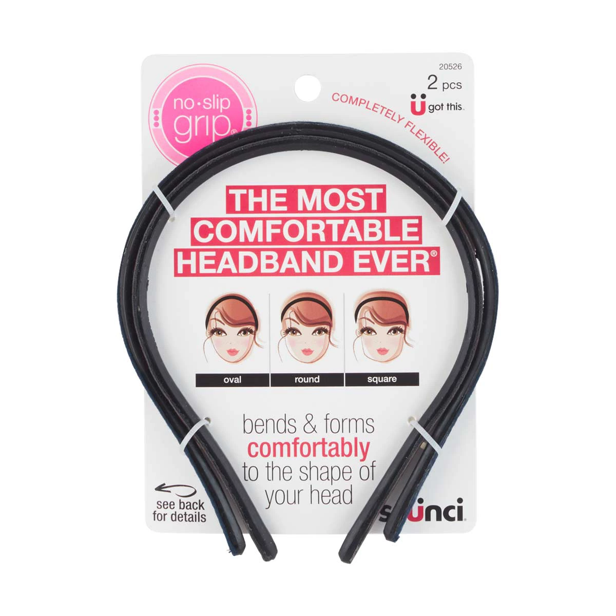 Scunci No-Slip Grip Flexible Headbands, 2 Count — pOpshelf penny item