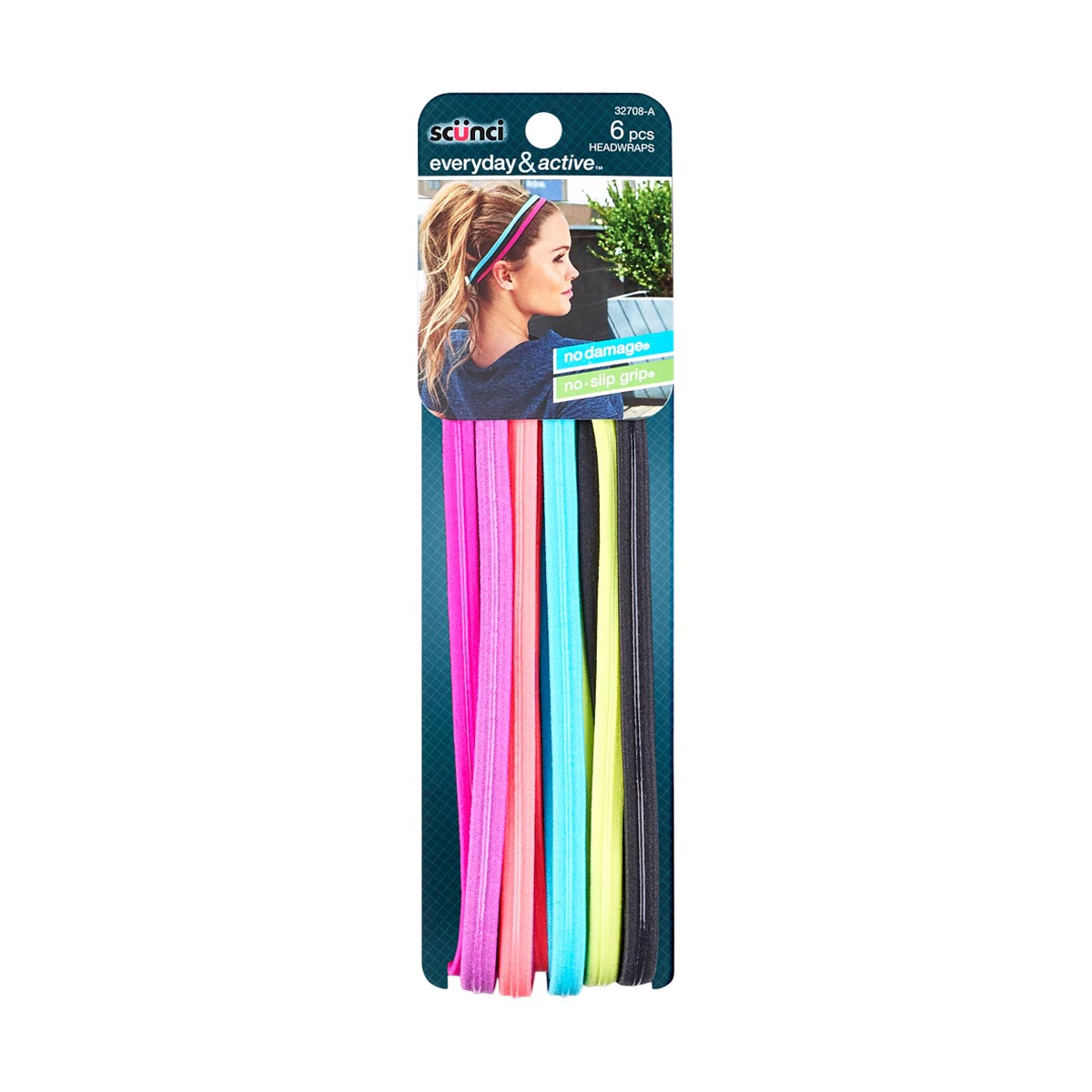 Scunci Everyday & Active No Slip Grip Headwraps, 6 Count — pOpshelf penny item