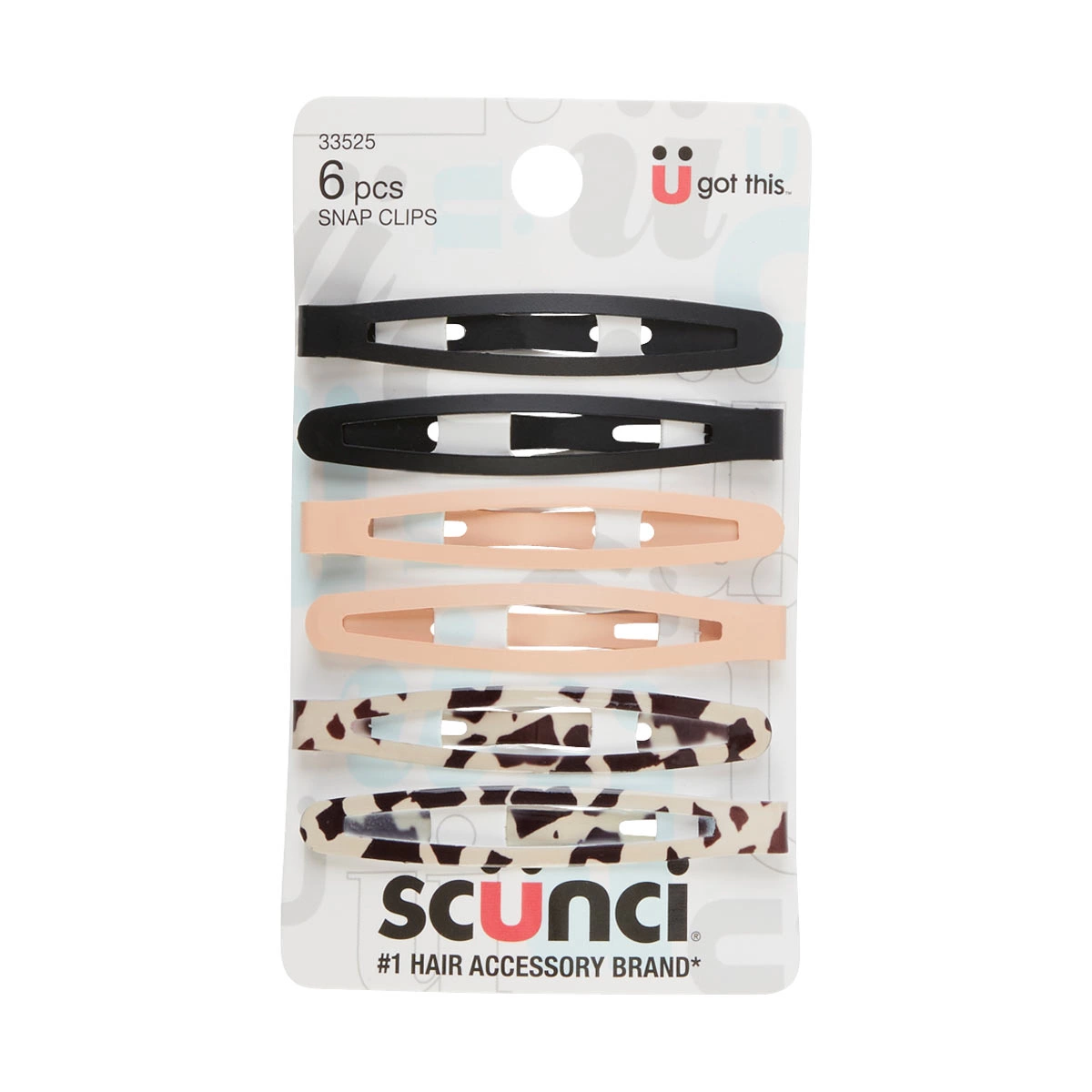Scunci Oval Painted Snap Clips, 6 Count — pOpshelf penny item
