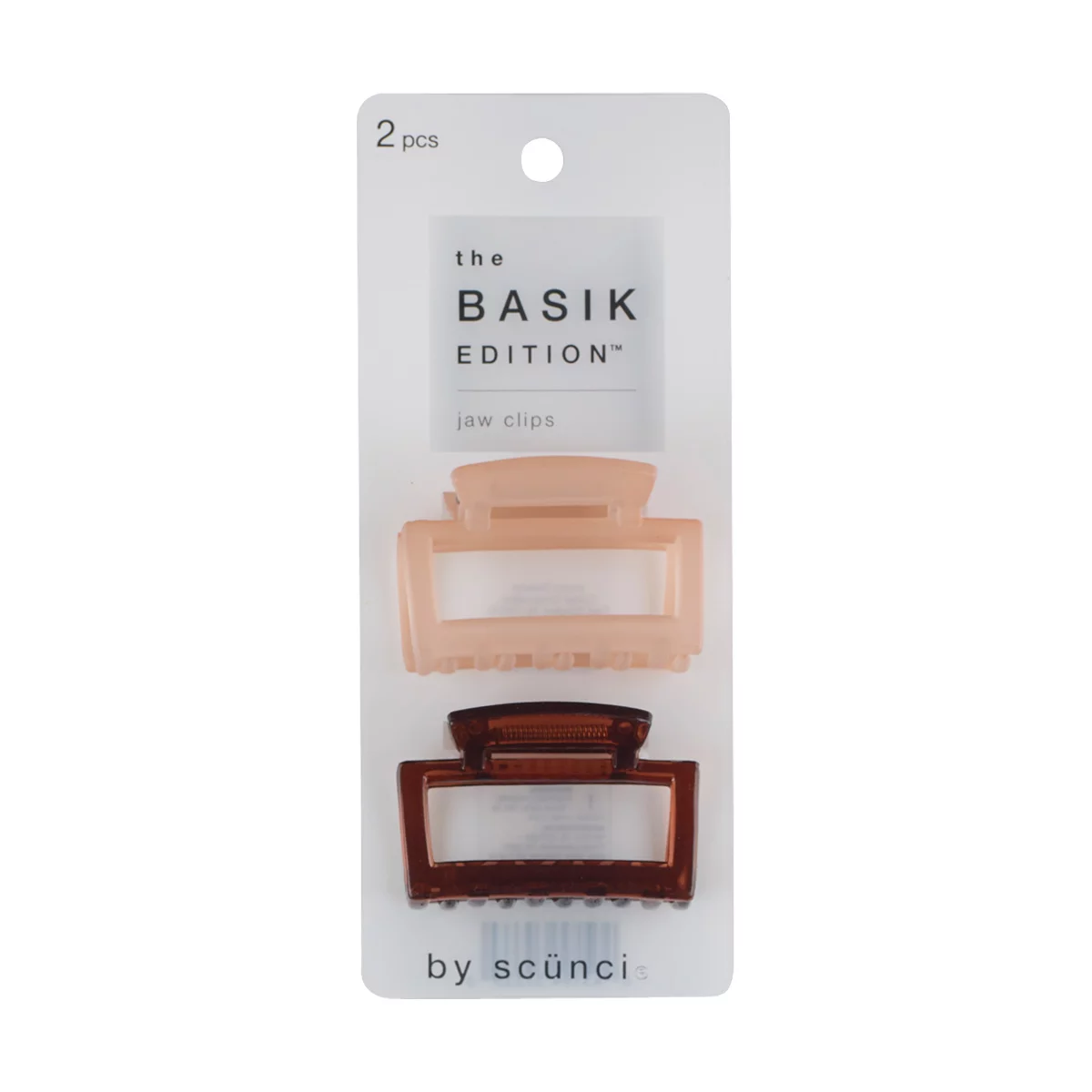 Scunci The Basik Edition Open Rectangle Jaw Clips, 2 Count — pOpshelf penny item