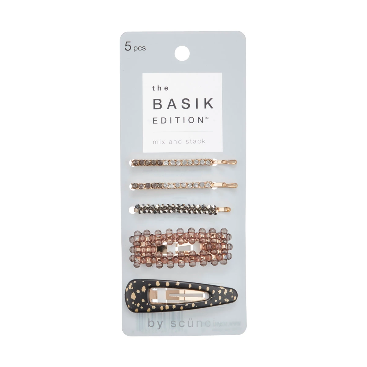 Scunci The Basik Edition Bobby Pins & Snap Clips - Black, 5 Count — pOpshelf penny item