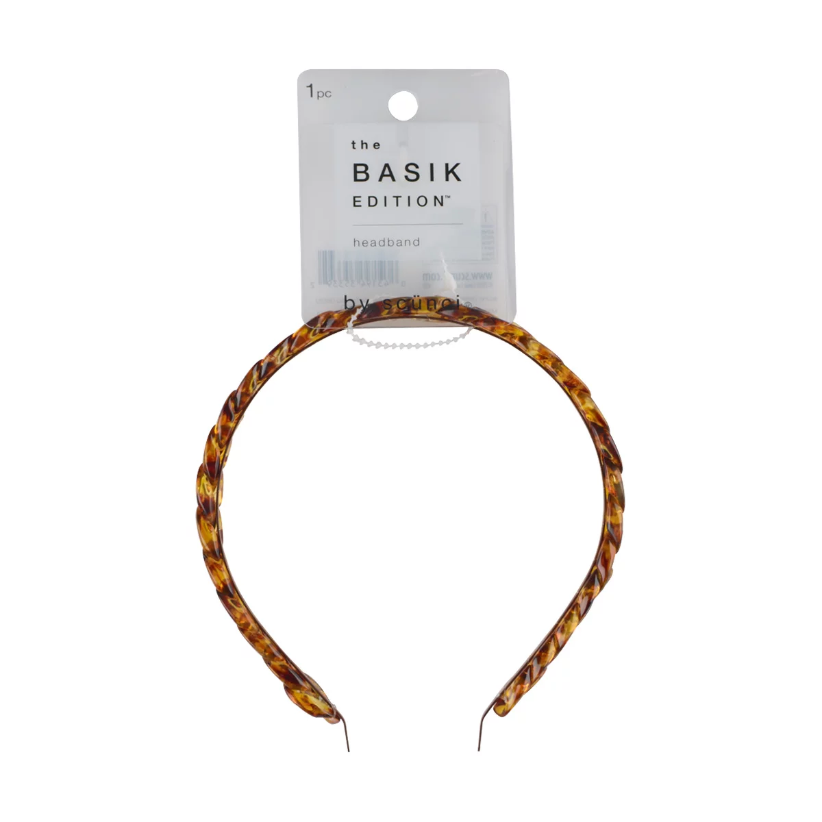 Scunci The Basik Edition Tortoise Printed Braided Headband — pOpshelf penny item