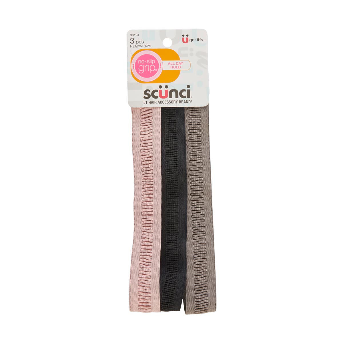Scunci All Day Hold No Slip Grip Stretch Headwraps, 3 Count — pOpshelf penny item
