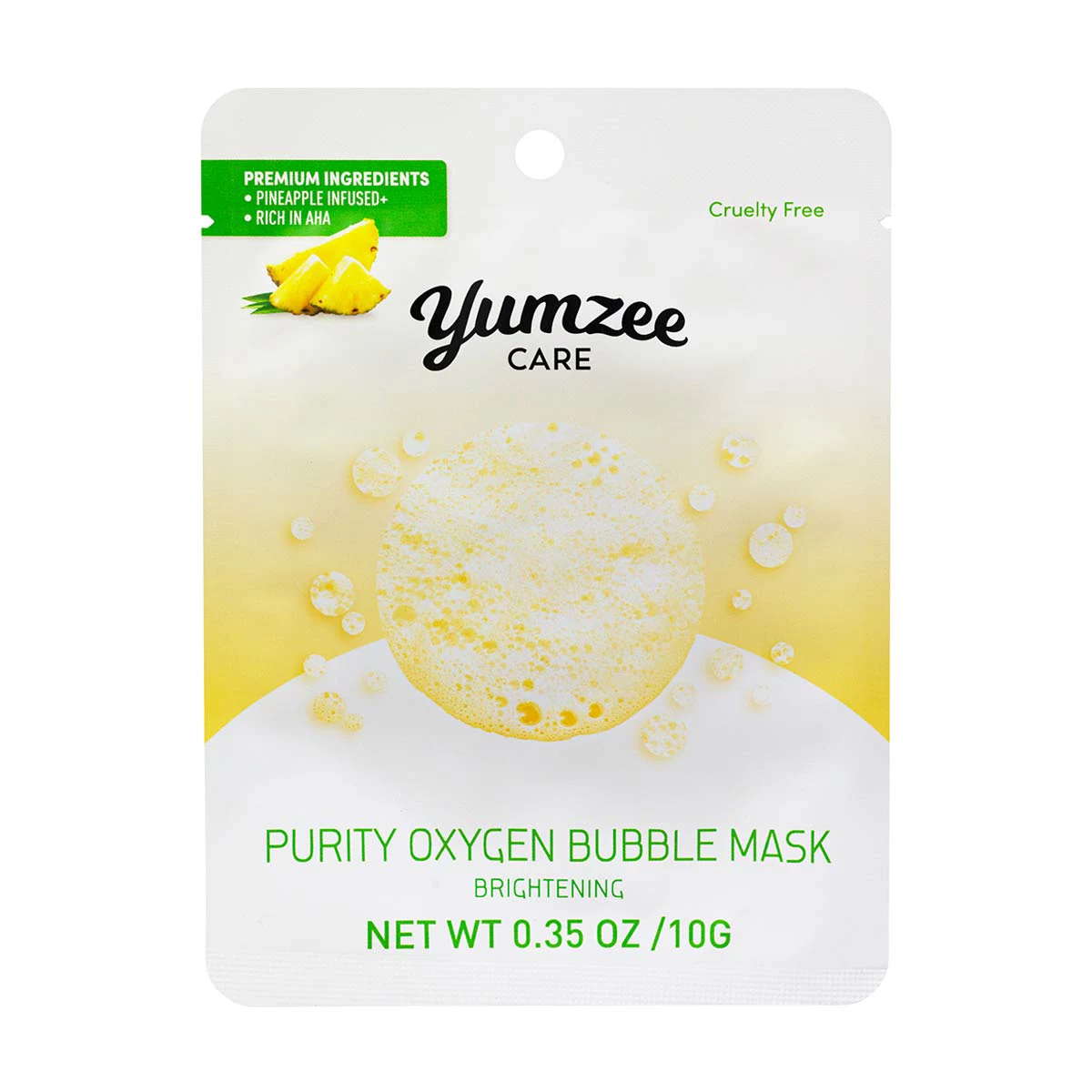 Yumzee Care + Purity Oxygen Bubble Mask + Aha + Pineapple + 0.35 oz — pOpshelf penny item