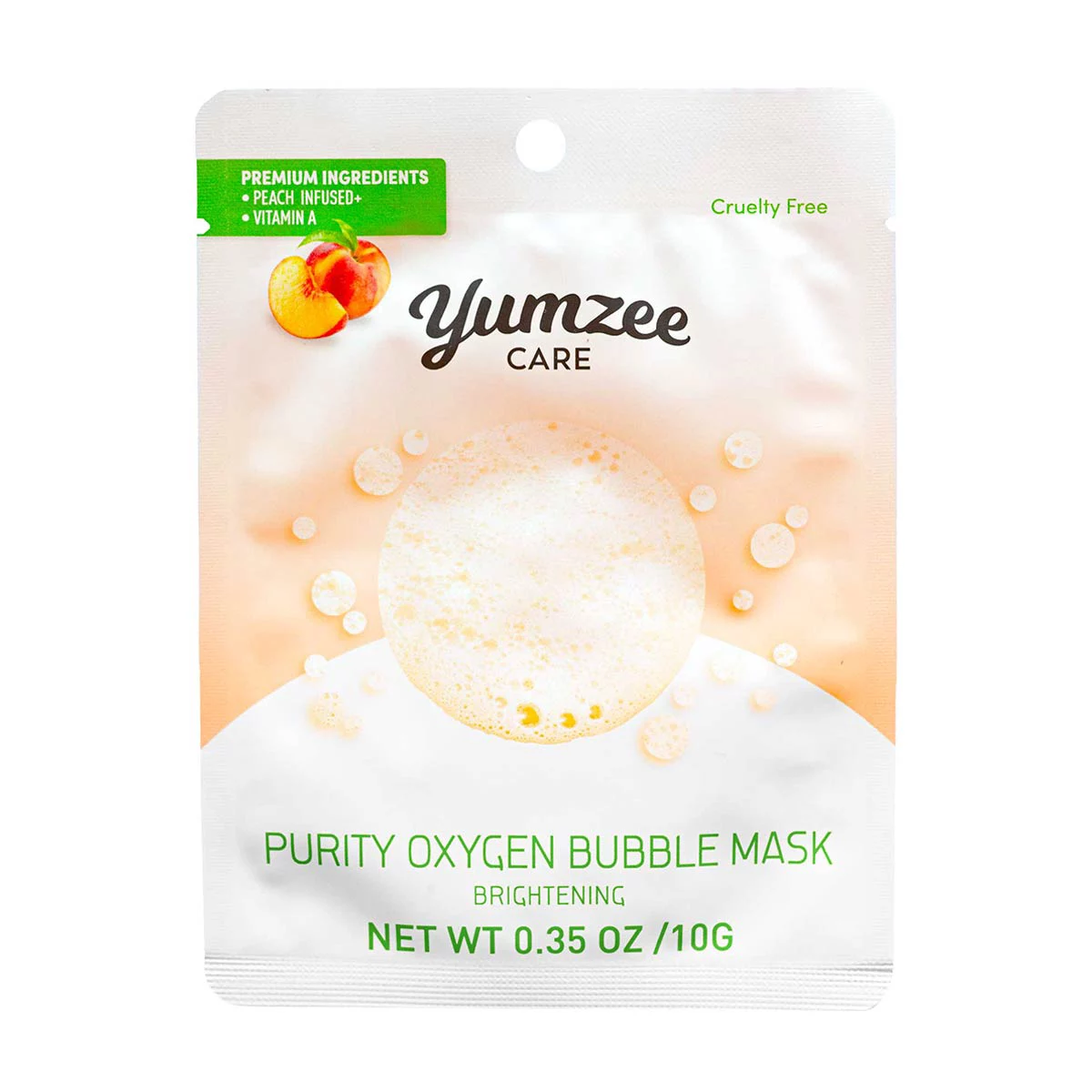 Yumzee Care Purity Oxygen Bubble Mask - Peach + Vitamin C, 0.35 oz — pOpshelf penny item
