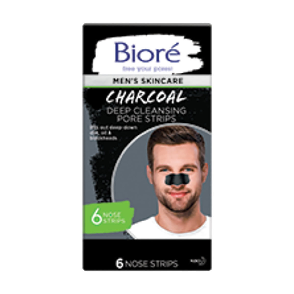 Bioré Men's Skincare Deep Cleansing Pore Strips - Charcoal, 6 Count — pOpshelf penny item