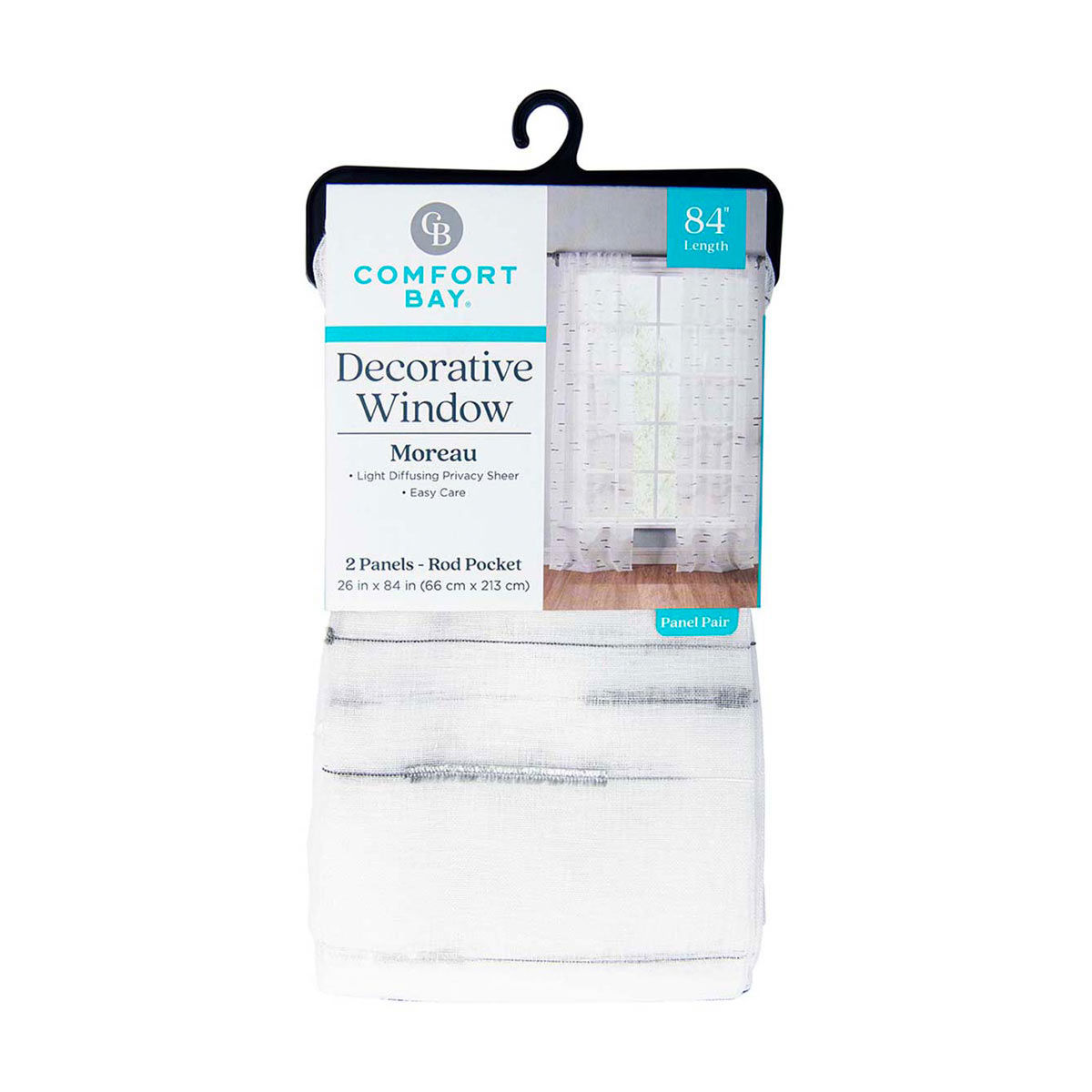 Comfort Bay Moreau Decorative Window Panels, 26 in x 84 in - 2 Count — pOpshelf penny item