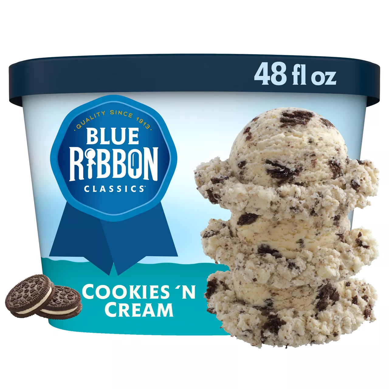 Blue Ribbon Classics Cookies 'n Cream Frozen Dessert, 48 fl oz — pOpshelf penny item