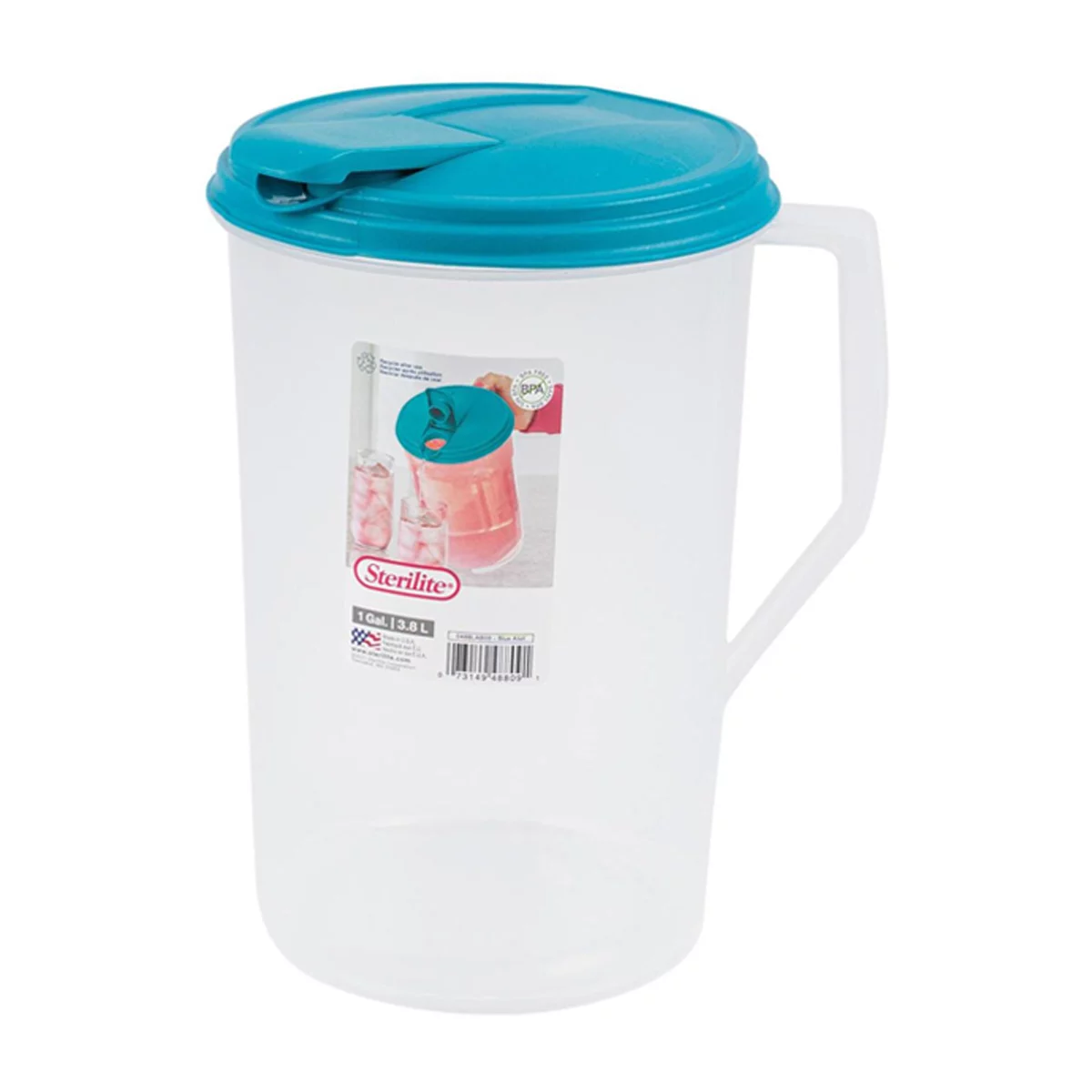 Sterilite Round Pitcher with Lid, Clear, 1 Gallon — pOpshelf penny item