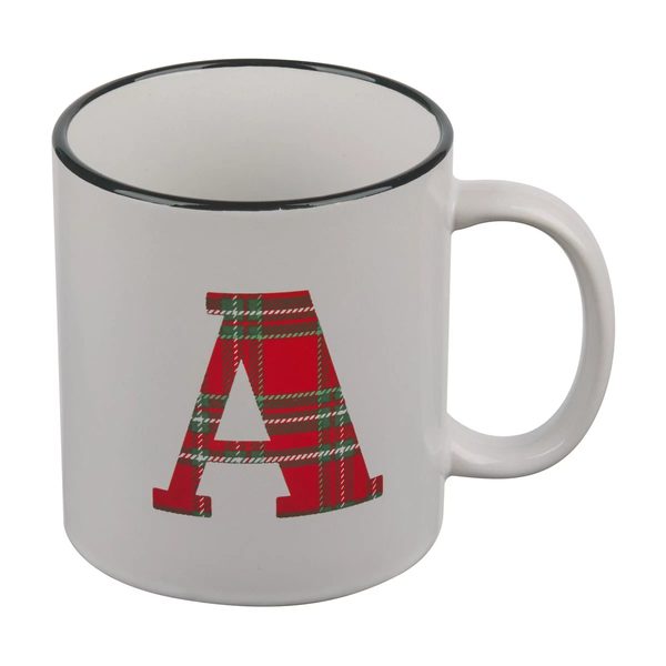 Christmas Plaid Monogram Mug, Assorted — pOpshelf penny item