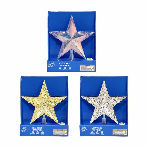 Holiday Style LED Star Tree Topper, Assorted — pOpshelf penny item