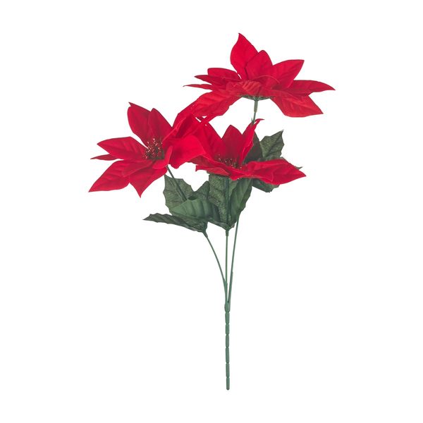 Christmas Artificial Poinsettia Flowers, Red, Assorted — pOpshelf penny item
