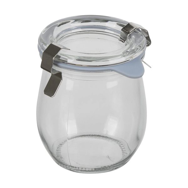 Holly Williams Mini Clear Glass Storage Canister with Clamp Lid — pOpshelf