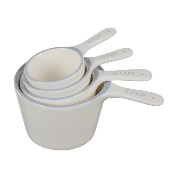 Holly Williams White Ceramic Measuring Cups with Handles, 4 Count — pOpshelf (SKU 43228001)