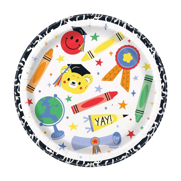 Graduation Fun Disposable Round Plates, 7 in — pOpshelf (SKU 43269401)