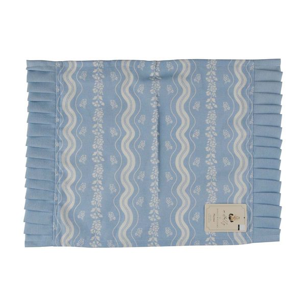 xo Holly by Holly Williams Floral Printed Blue Placemat with Ruffle — pOpshelf