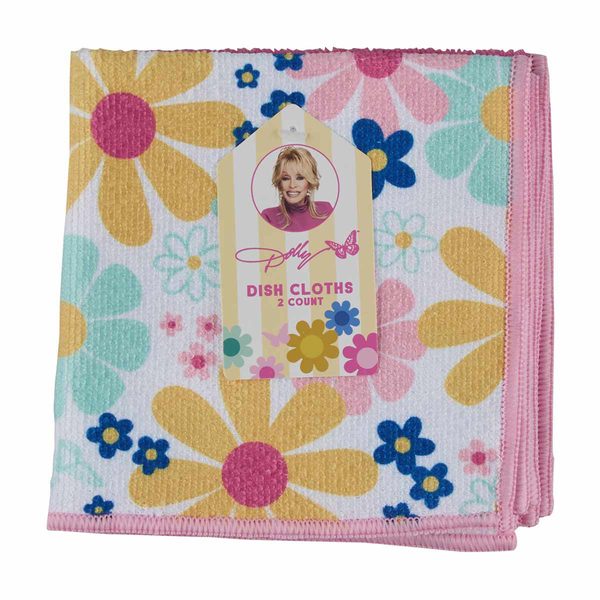 Dolly Parton Daisy Print Dishcloths, 2 Pack — pOpshelf (SKU 43381402)